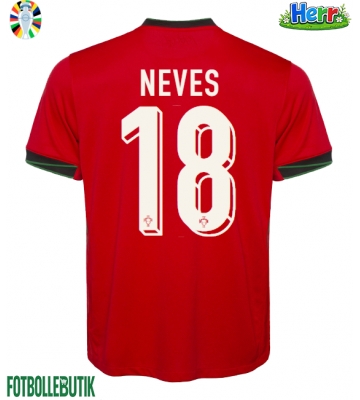 Portugal Ruben Neves #18 Hemmatröja EM 2024 Kortärmad
